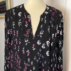 Lane Bryant Black Boho Tunic Blouse 18 / 20